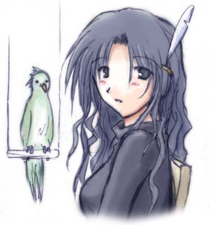 キャラ草案の隅に描いた落書き