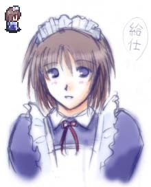 お城の給仕、ドット絵&落書き