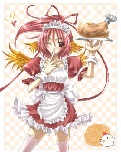たぶんメイド風フェニキスさん、右上のチキンは誰！？